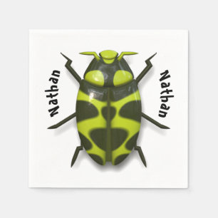 Kevertje insect leuk groen zwart feest servet