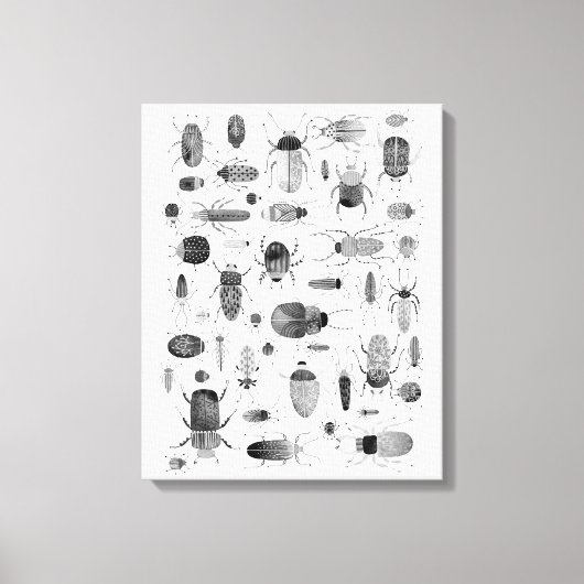 Kevertje Zwart & Wit Canvas Afdruk (Voorkant)