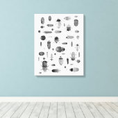 Kevertje Zwart & Wit Canvas Afdruk (Insitu (Houten vloer))