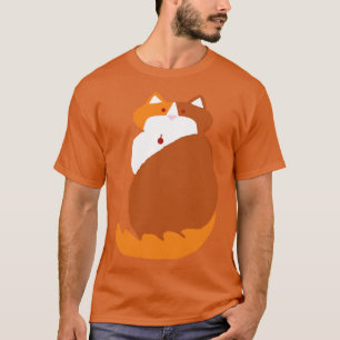 Kevin de Ginger Cat Abstracte Tekening T-shirt