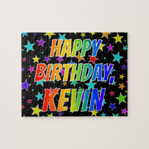 "KEVIN" First Name, Fun "HAPPY BIRTHDAY" Legpuzzel