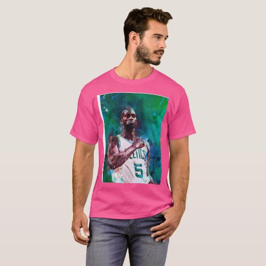 Kevin Garnett Celtics Mixed Media T-shirt (Voorkant volledig)