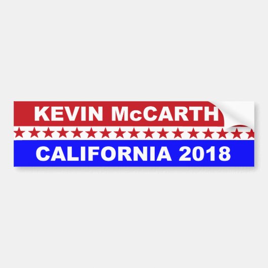 Kevin McCarthy California Congress 2018 Bumpersticker (Voorkant)