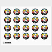 Kevin Retro Sticker rond Sunset Classic (Feuille)