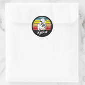 Kevin Retro Sticker rond Sunset Classic (Sac)