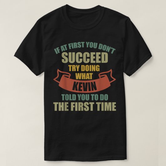 KEVIN Shirt voor gepersonaliseerde naam KEVIN Voor (Design voorkant)