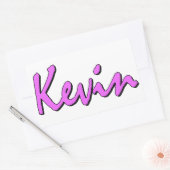 Kevin Sticker rose (Enveloppe)