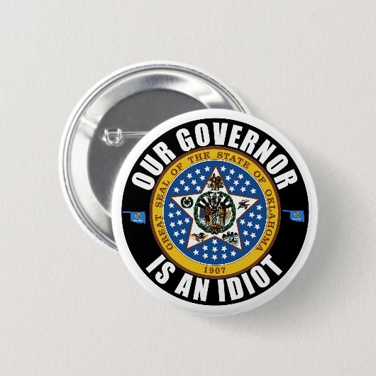 Kevin Stitt is een idioot Ronde Button 5,7 Cm (Voorkant /achterkant)