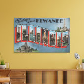 Kewanee, Illinois - Large Letter Scenes Canvas Afdruk (Insitu (Woonkamer))