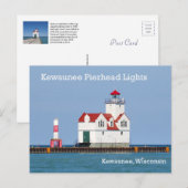 Kewaunee Pierhead Post Card Briefkaart (Voorkant / Achterkant)