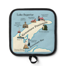 Keweenaw Peninsula Vuurtorens pot houder