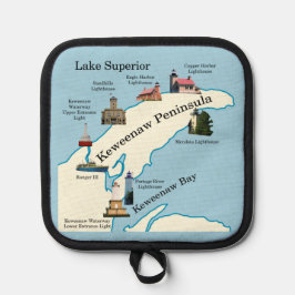 Keweenaw Peninsula Vuurtorens pot houder