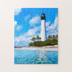 Key Biscayne - Cape Florida Lighthouse Art Puzzle Legpuzzel