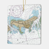 Key Biscayne Florida Nautical Chart Keramisch Ornament (Links)