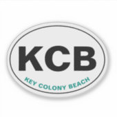 Key Colony Beach KCB Oval Sticker (Voorkant)