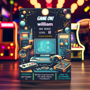 Key Fun Boy Cool Kinder Gaming Level Up 6th Verjaa Kaart