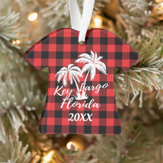 Key Largo Florida Beach Palm Trees gepersonaliseer Ornament (Boom)