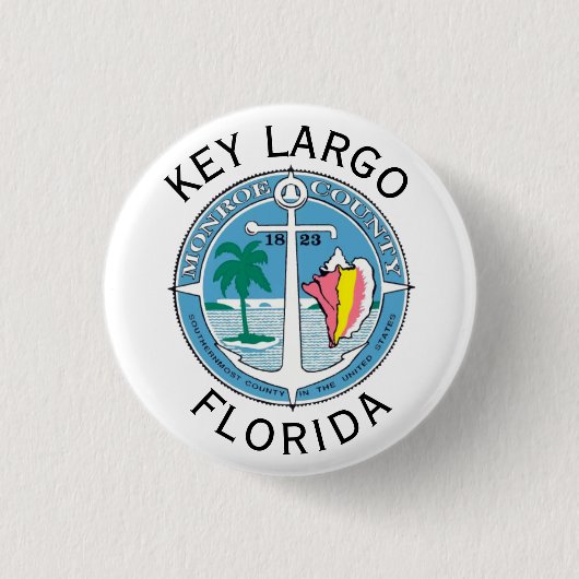 Key Largo - Florida Keys Ronde Button 3,2 Cm (Voorkant)