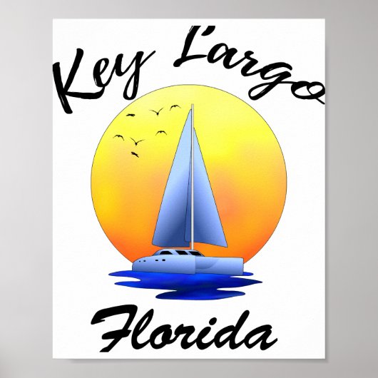 Key Largo Florida Keys Sailing Poster (Voorkant)