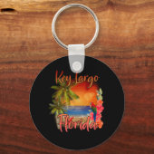 Key Largo Florida Keys Tropical Beach Sunset Sleutelhanger (Voorkant)