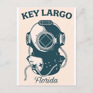 Key Largo Florida Nautical Diving reisposter Briefkaart