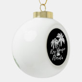 Key Largo Florida Palm Trees Beach Keramische Bal Ornament (Links)