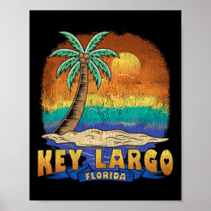 Key Largo Florida Vintage noodlijdend souvenir Poster