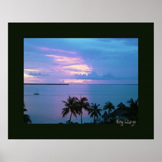 Key Largo in zwart Lijst Poster (Voorkant)
