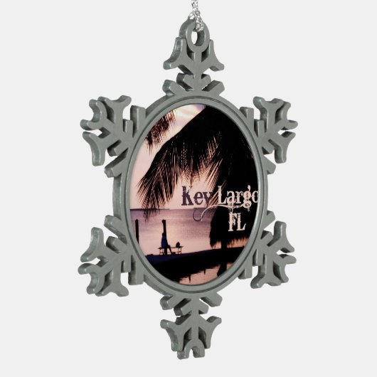 Key Largo Sunset Tin Sneeuwvlok Ornament (Links)