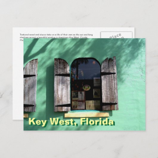 Key Lime Pie Key West Florida Window Carte postale (Devant / Derrière)