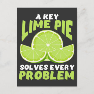 Key Limoen Pie Lover Gift for Dessert Foodie Briefkaart