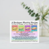 Key Limoen Pie Martini Recept Kaart Briefkaart (Staand voorkant)