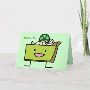 Key Limoen Pie sour lemon tart dessert slice graha Bedankkaart