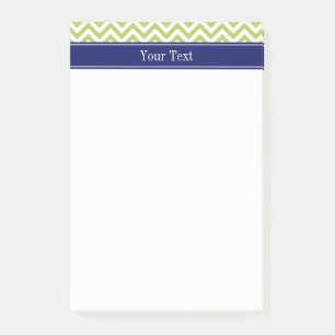 Key Limoen SLg Chevron Navy Name Monogram Post-it® Notes