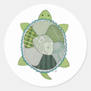 Key Limoen Turtle Classic Round Sticker