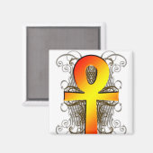 "Key of Life (Ankh)" dans Gold Magnet (Recto/Verso)
