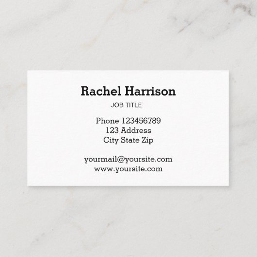 Key Real Estate Interior Designer Beoordeling Visitekaartje (Achterkant)