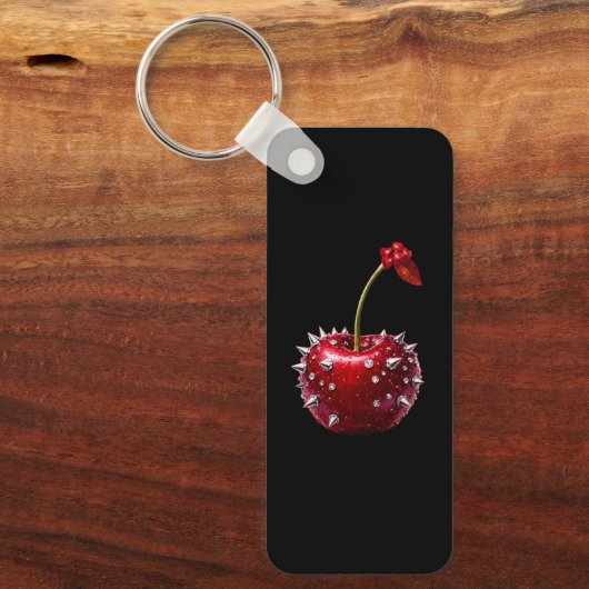 Key Ring with a modern cherry design Sleutelhanger (Voorkant)