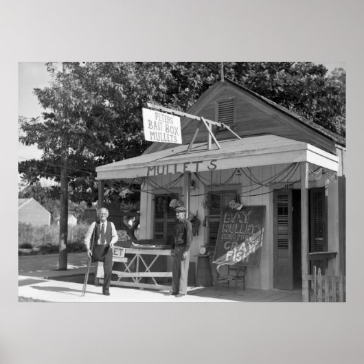 Key West Bait Shop, 1938 Poster (Voorkant)