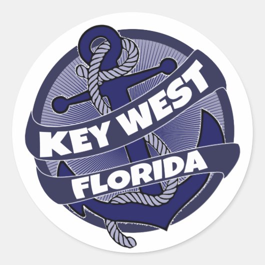 Key West Beach Florida anker stickers (Voorkant)