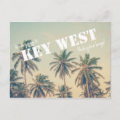 Key West Beach Palm Tree Bewaar de data Briefkaart (Voorkant)