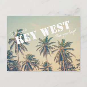 Key West Beach Palm Tree Save the Dates Briefkaart