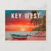 Key West Carte postale Floride Palm Tree Beach Vin (Devant)