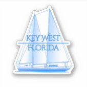 Key West Coastal Nautical Sailor Sticker (Voorkant)