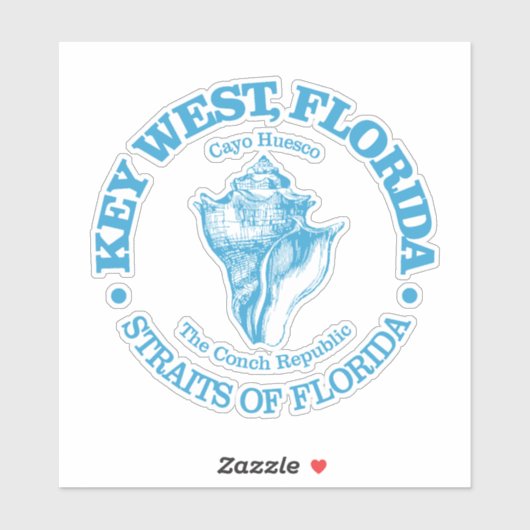 Key West (conch) Sticker (Vel)