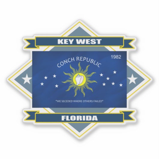 Key West diamant Sticker (Voorkant)