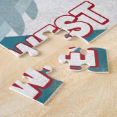 Key West Dolphin - Retro Vintage Travel Legpuzzel (Zijkant)