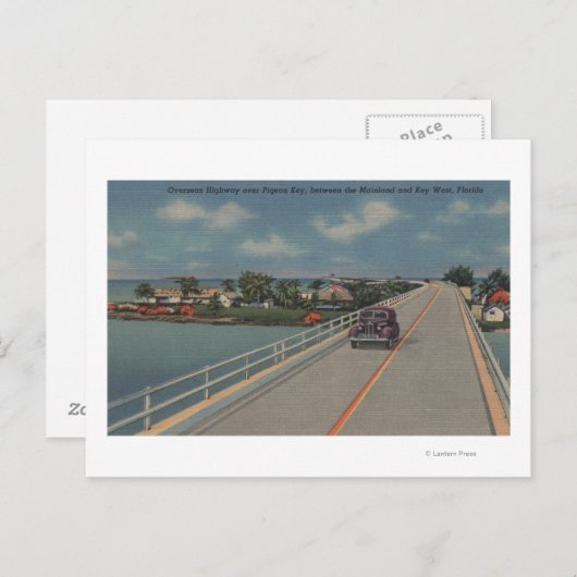 Key West, FL - Highway between Mainland & Keys Briefkaart (Voorkant / Achterkant)