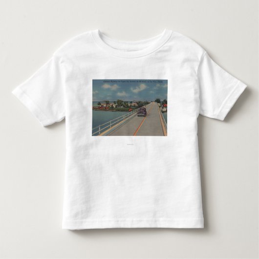 Key West, FL - Highway between Mainland & Keys Kinder Shirts (Voorkant)
