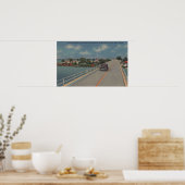 Key West, FL - Highway between Mainland & Keys Poster (Keuken)